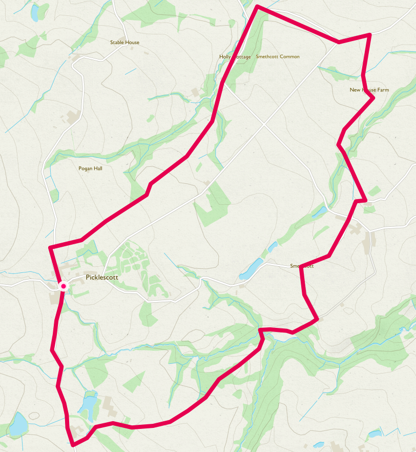 Picklescott to Smethcott 7.5kms
