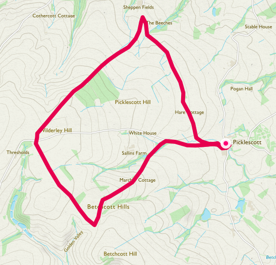 Picklescott to Thresholds 7kms